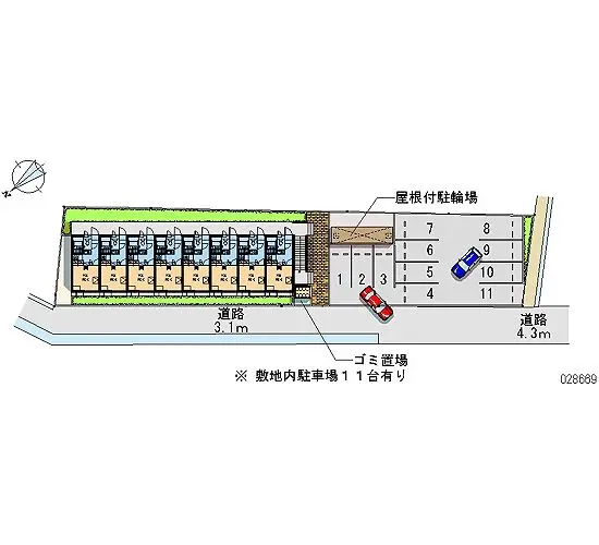 ★手数料０円★彦根市西今町　月極駐車場（LP）